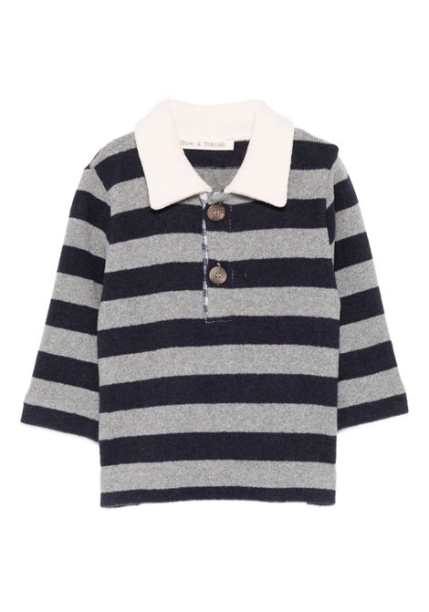 Polo a righe ZHOE & TOBIAH KIDS | KKT21MN197 BLU/GRIGIO